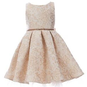 Metallic Flower Girl Dress